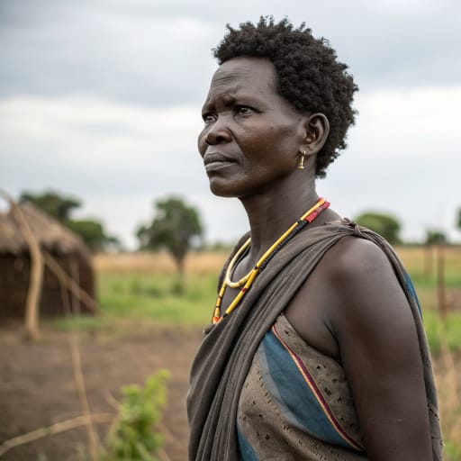 Balanda Boor woman from Western Bahr el Ghazal, South Sudan, mainly the villages and farmland around Wau, alongside Balanda Bviri communities