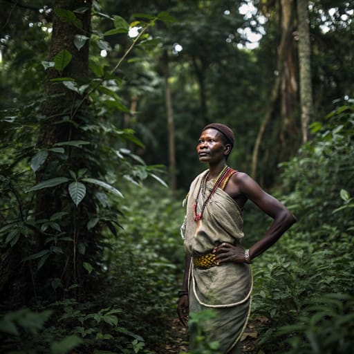 Bangando woman from Southeastern Cameroon, in the forests of Boumba-et-Ngoko department (East Region), near the borders with the Central African Republic and the Republic of the Congo., related phenotype reference