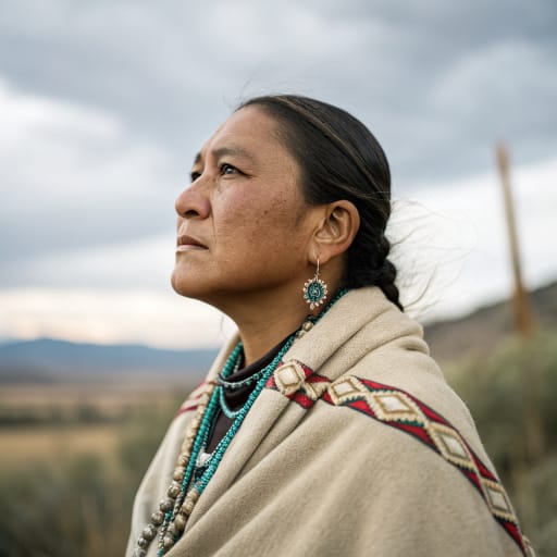 Bannock woman from Fort Hall Reservation in southeastern Idaho, with a traditional range across southern Idaho, northern Nevada, southeastern Oregon and western Wyoming., related phenotype reference