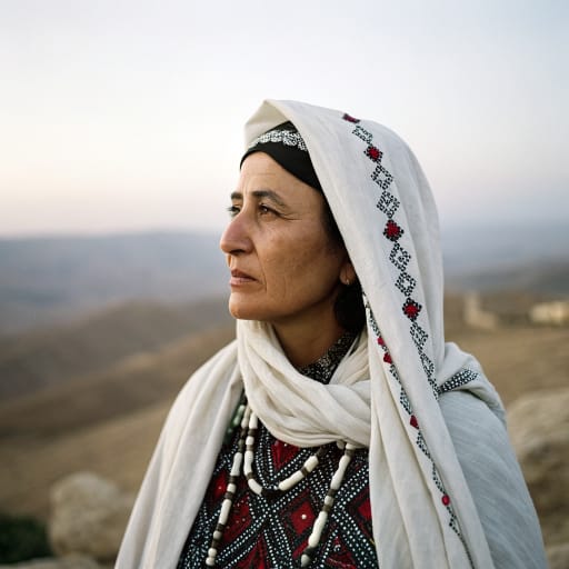 Banu Birzal woman from Hodna hill country around M'sila (Jebel Salat), present-day Algeria; from the 970s southern al-Andalus, centered on Carmona near Seville, Spain., related phenotype reference