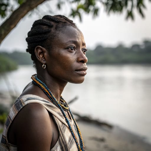 Baoulé woman from Central Côte d'Ivoire (Bouaké region, between the Comoé and Bandama rivers) — Western Africa