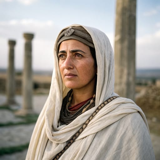 Baquates woman from Uplands near Volubilis in the Roman province of Mauretania Tingitana, probably in the Middle Atlas region, in present-day northern Morocco
