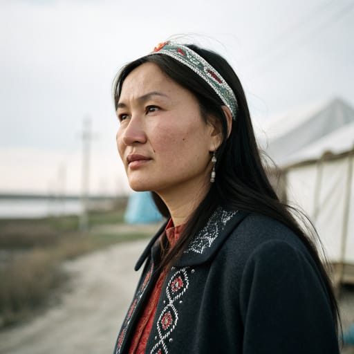 Baraba Tatars woman from The Baraba steppe between the Irtysh and Ob rivers, mainly western Novosibirsk Oblast, Russia