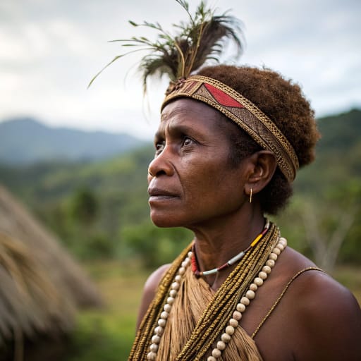 Baruya woman from Marawaka and Wonenara valleys, Eastern Highlands, Papua New Guinea — related phenotype reference