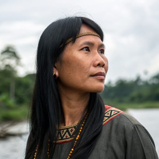 Bawo woman from The Barito river basin of Central Kalimantan, Indonesian Borneo, Indonesia