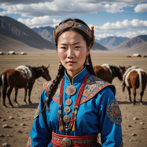 Bayad woman from Mongolia (Uvs)