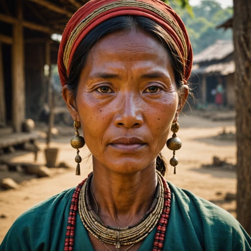 Bayingyi woman from A cluster of farming villages in the Mu River valley of Sagaing Region, upper Myanmar, near Shwebo and Ye-U; Monhla, Chantha, Chaung Yo and Nabet among them.