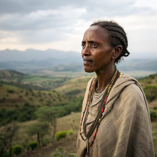 Bench woman from Highlands around Mizan Teferi in the Bench Sheko Zone, South West Ethiopia Peoples' Region, southwestern Ethiopia., related phenotype reference