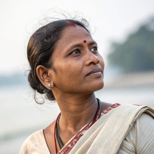 Bengali Hindus woman from West Bengal, Tripura, Assam's Barak Valley and the Andaman and Nicobar Islands in India, plus Bangladesh, with sizable communities elsewhere in India