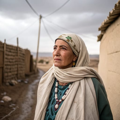 Beni Khirane woman from The plateau around Oued Zem in Khouribga Province, Béni Mellal-Khénifra region, central Morocco