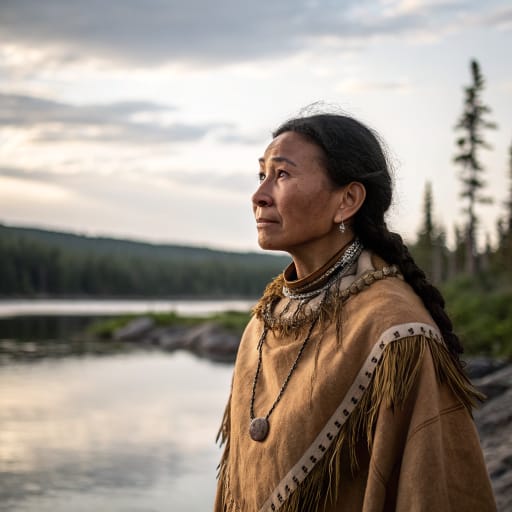 Beothuk woman from Island of Newfoundland, Canada, especially the northeast coast, the Exploits River and Red Indian Lake, related phenotype reference