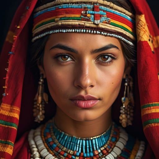 Berber Amazigh woman from North Africa (cross-border Indigenous family) — North Africa