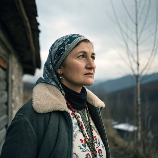 Besermyan woman from Villages of the Cheptsa river valley in northwestern Udmurtia, Russia, near the border with Kirov Oblast.
