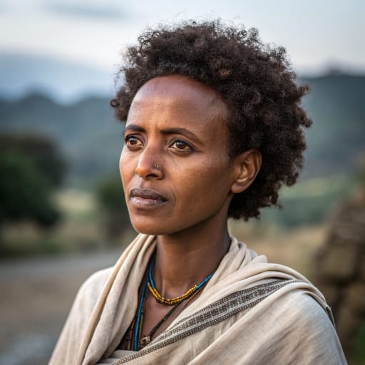 Beta Israel woman from Highlands of northern Ethiopia around Gondar, Lake Tana, the Semien Mountains and western Tigray; today overwhelmingly in Israel