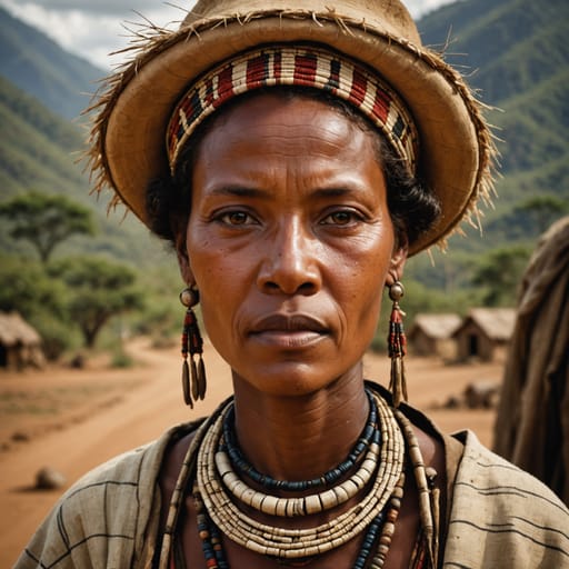 Bezanozano woman from The Ankay basin and Mangoro river valley of east central Madagascar, centered on Moramanga.