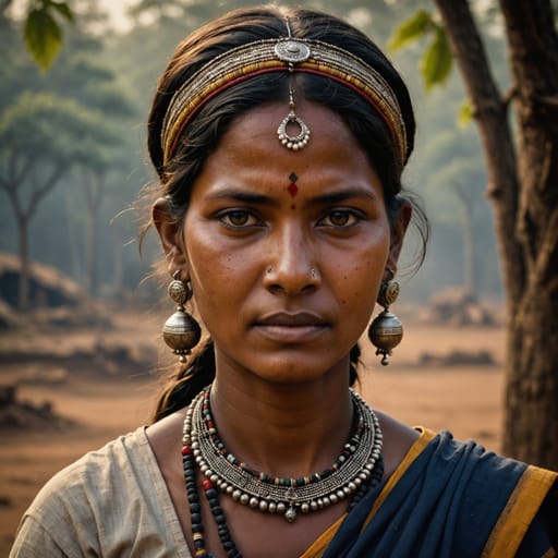 Bhunjia woman from Sunabeda plateau and surrounding plains of Nuapada district, western Odisha, and the adjoining Gariaband area of Chhattisgarh, India.