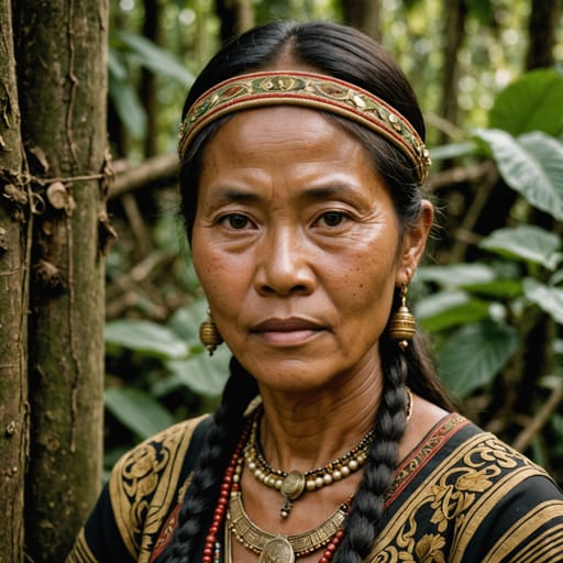 Bisaya woman from Northwest Borneo: the Limbang valley of Sarawak and the Beaufort and Kuala Penyu districts of Sabah in Malaysia, plus communities in Brunei.