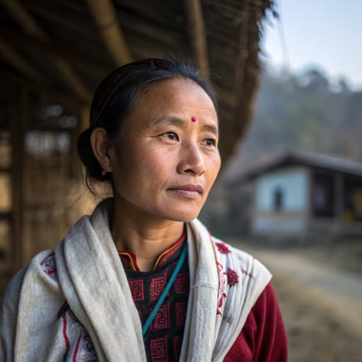 Bnei Menashe woman from Hill districts of Manipur and Mizoram in northeast India, near the Myanmar border; a large share of the community now lives in Israel., related phenotype reference