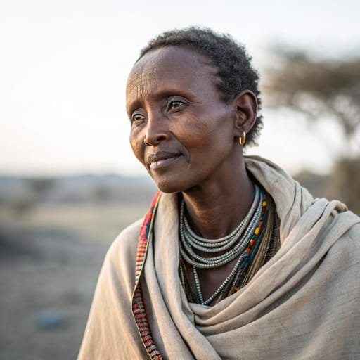 Borana woman from The Borana plateau of southern Oromia, Ethiopia, and northern Kenya, chiefly Marsabit and Isiolo counties, with Moyale sitting on the border between them., related phenotype reference
