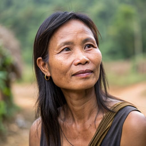 Bru woman from Savannakhet Province (Laos), Vietnam (Quảng Bình and Quảng Trị Provinces)