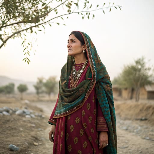 Bugti woman from Dera Bugti District in eastern Balochistan, Pakistan, with sizable communities in upper Sindh and southwestern Punjab