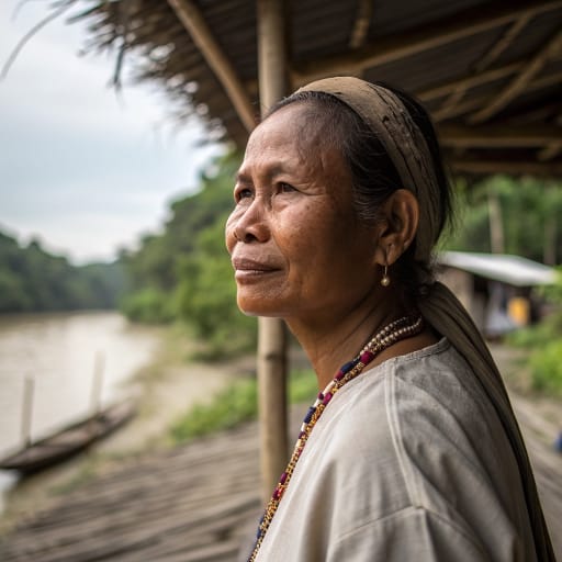 Bulungan woman from Lower Kayan River basin in Bulungan Regency, North Kalimantan, Indonesia, centered on Tanjung Selor and Tanjung Palas