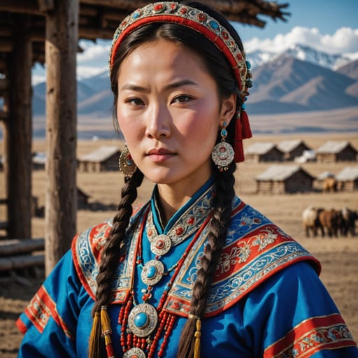 Buryat woman from Russia (Buryatia) and Mongolia