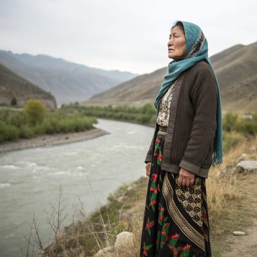 Chamalals woman from Villages of the Tsumadinsky District along the Andi Koysu river in western Dagestan, Russia, with many families now in Makhachkala and other lowland towns, related phenotype reference