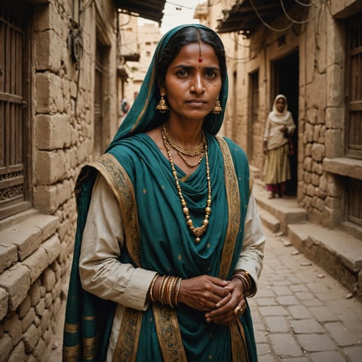 Chaush woman from Hyderabad, Telangana, India, centered on the Barkas neighborhood of the Old City; ancestral origin in Hadhramaut, Yemen
