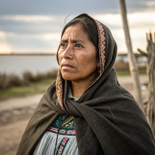 Chechehet woman from The pampas of southern Buenos Aires Province, Argentina, toward the Atlantic coast and the lower Río Colorado, related phenotype reference