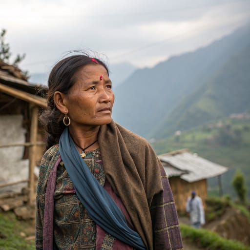 Chhantyal woman from Hills of Myagdi and Baglung districts in Gandaki Province, western Nepal, below the Dhaulagiri range; migrant communities in Pokhara, Kathmandu and abroad., related phenotype reference