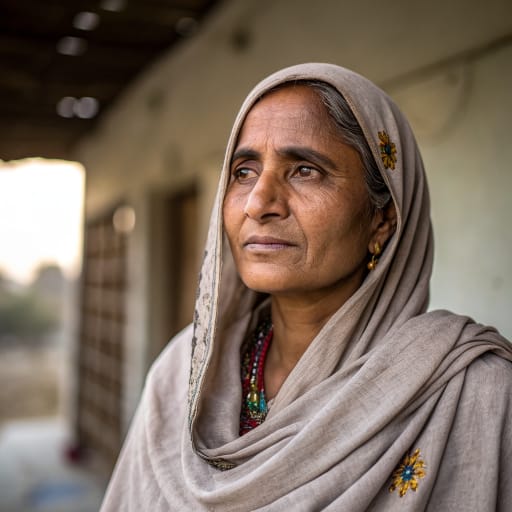 Chhipa woman from India, chiefly Rajasthan, Gujarat, Madhya Pradesh, Uttar Pradesh, Haryana, Punjab and Delhi; Muslim Chhipas also in Pakistan, mainly Karachi
