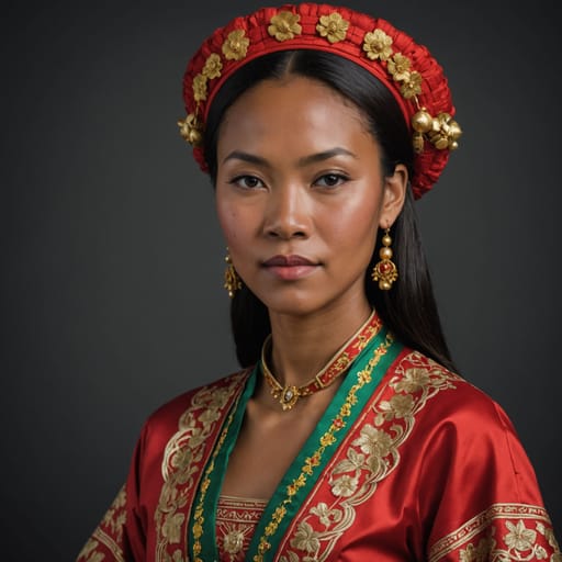 Surinameses de origen chino: mujer de Surinam, vestimenta tradicional, referencia alternativa 2, catálogo fenotípico Ethnic Erotic