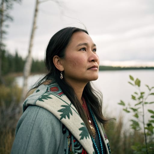 Chipewyan woman from Subarctic forest and barrenlands from Great Slave Lake to Hudson Bay: northern Saskatchewan, northern Manitoba, northeastern Alberta and the southern Northwest Territories, Canada, related phenotype reference