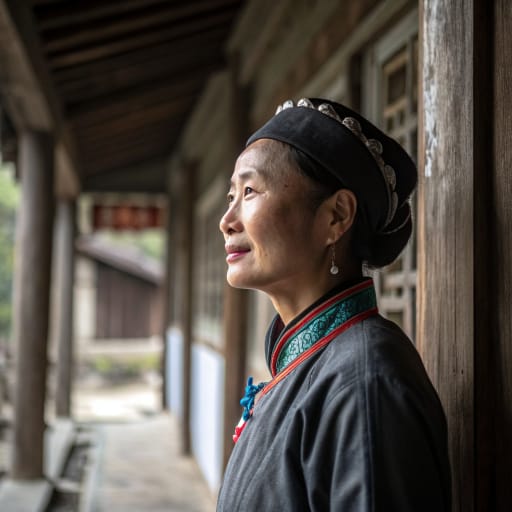 Chuanqing woman from Western Guizhou Province, China, mainly the Bijie and Liupanshui areas, including Zhijin and Nayong counties