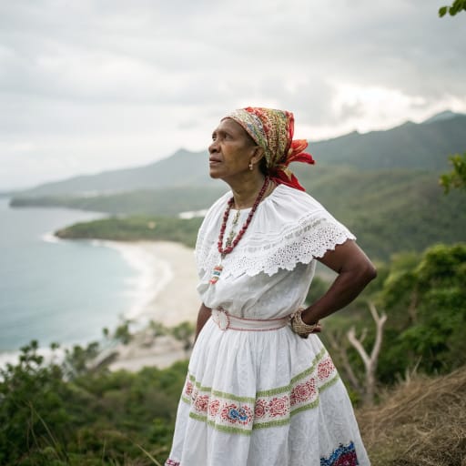 Ciguayos woman from Northeastern Hispaniola, especially the Samaná Peninsula and the nearby northern coast and mountains, in today's Dominican Republic