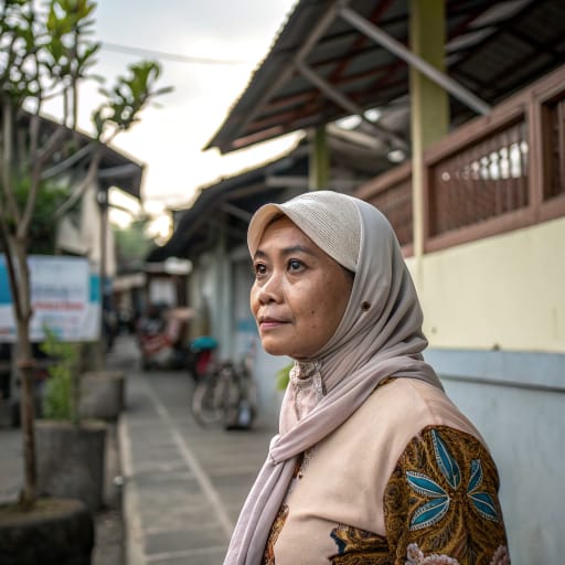 Cirebonese woman from The city and regency of Cirebon on the northern coast of West Java, Indonesia, with related communities in Indramayu and neighboring districts