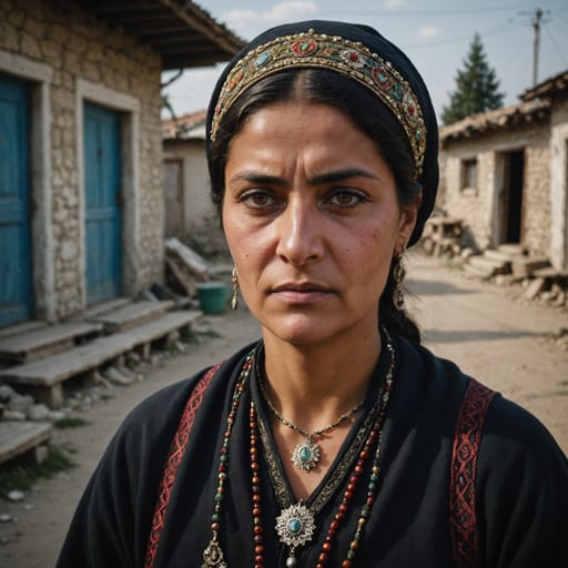 Crimean Roma woman from Crimea, Ukraine (under Russian control since 2014), with communities in southern Ukraine, southern Russia and Uzbekistan