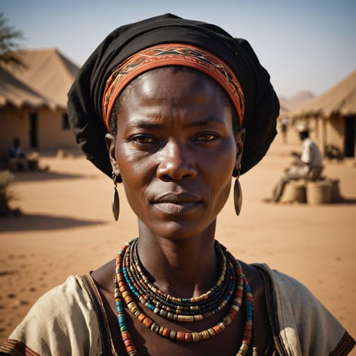 Cuvale woman from Namibe Province (eastern Namib desert margins), Angola