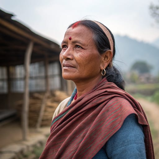 Danuwar woman from Inner Terai valleys and lower hills of central and eastern Nepal, notably Sindhuli, Kavrepalanchok, Makwanpur and Udayapur districts