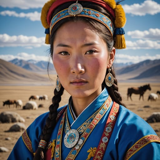 Dariganga woman from Mongolia (Sükhbaatar)