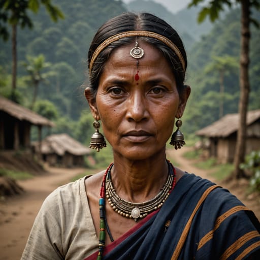 Darlong woman from Hill villages of northern Tripura, India, mainly in the Unakoti, North Tripura and Dhalai districts