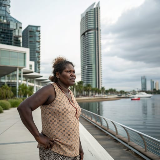 Darumbal woman from Lower Fitzroy River and Keppel Bay coast of central Queensland, Australia, including Rockhampton and Yeppoon, extending north toward Shoalwater Bay, related phenotype reference