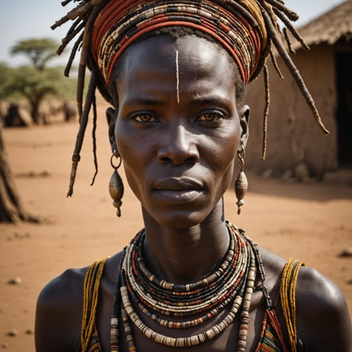 Dassanech woman from Lower Omo Valley and Lake Turkana delta, SNNPR, Ethiopia (and northern Kenya)