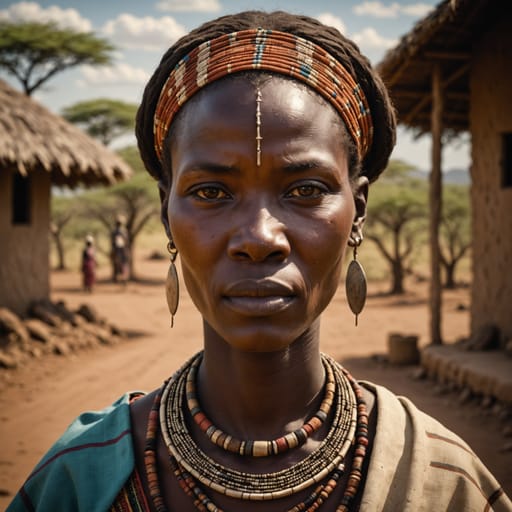 Datooga woman from Manyara and Singida regions near Lake Eyasi, north-central Tanzania