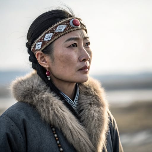 Daur people woman from Hulunbuir, Inner Mongolia and Qiqihar, Heilongjiang, China — related phenotype reference
