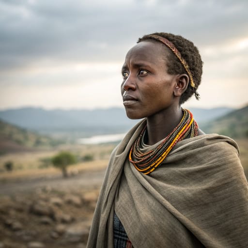 Dawro woman from Dawro Zone, in the highlands between the Omo and Gojeb rivers, South West Ethiopia Peoples' Region, Ethiopia, related phenotype reference