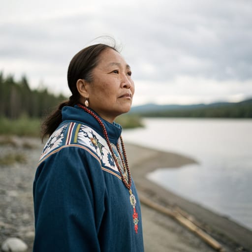 Deg Hit'an woman from Villages on the lower-middle Yukon and Innoko rivers in western interior Alaska, chiefly Anvik, Shageluk and Holy Cross, United States., related phenotype reference