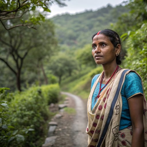 Dhor Koli woman from Forested Sahyadri foothills of northern Maharashtra, extending into southern Gujarat and Dadra and Nagar Haveli, India