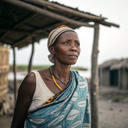Doe woman from Bagamoyo District, Pwani (Coast) Region, in the coastal hinterland north and inland of Bagamoyo toward the lower Wami River, Tanzania